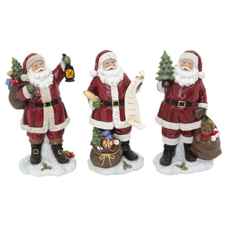 Gerson Multicolored Holiday Santa Table Decor 10 in., Pack of 6