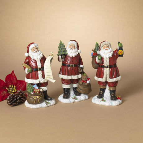 Gerson Multicolored Holiday Santa Table Decor 10 in., Pack of 6