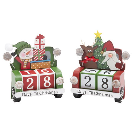 Gerson Multicolored Christmas Countdown Calendar Table Decor 6 in., Pack of 8