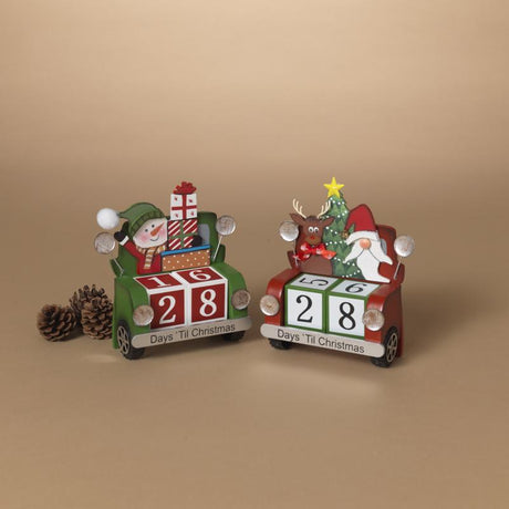 Gerson Multicolored Christmas Countdown Calendar Table Decor 6 in., Pack of 8