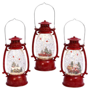 Gerson Multicolored Holiday Spinning Water Globe Lantern 10 in., Pack of 6