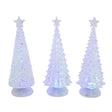 Gerson Clear Lighted Spinning Water Globe Trees Table Decor 13 in., Pack of 3