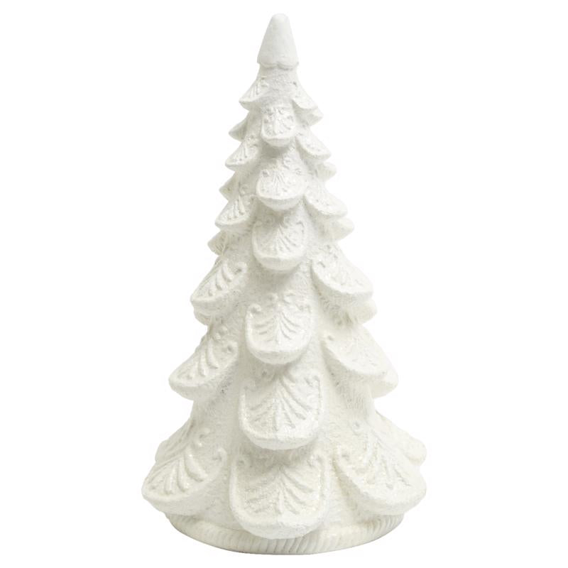 Gerson White Holiday Tree Table Decor 19 in., Pack of 2