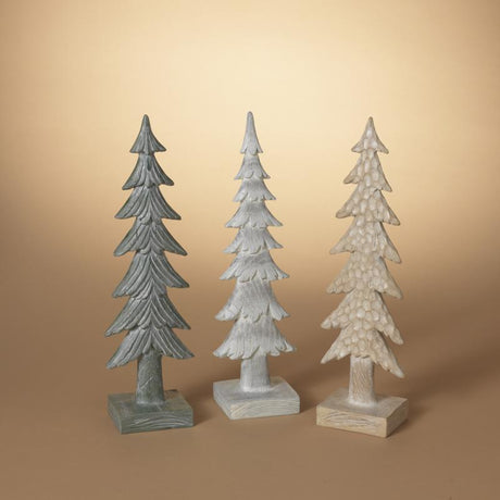 Gerson Multicolored Christmas Tree Table Decor 16 in., Pack of 3