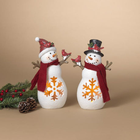 Gerson Multicolored Lighted Holiday Snowman Table Decor 11 in., Pack of 6