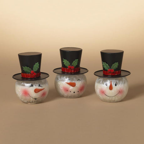 Gerson Multicolored Snowman Wax Christmas Scent Candle, Pack of 12