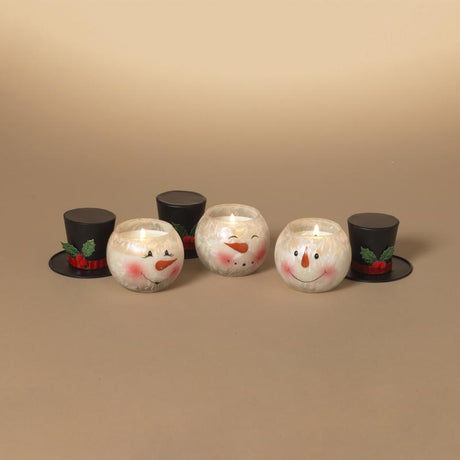 Gerson Multicolored Snowman Wax Christmas Scent Candle, Pack of 12