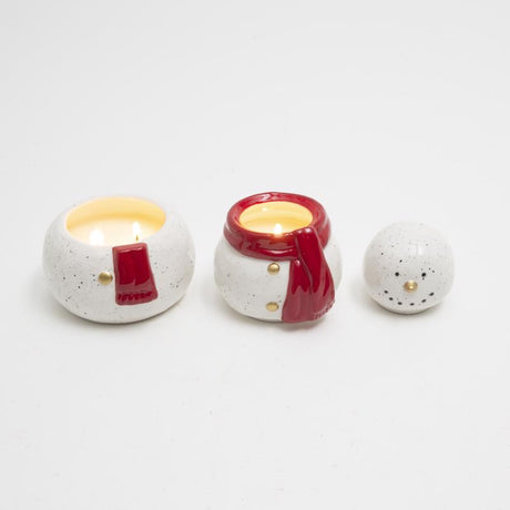 Gerson White/Red Snowman Christmas Scented Wax Candle 8 in., Pack of 6