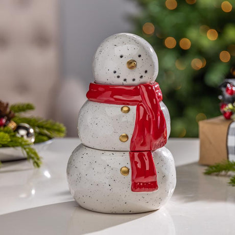 Gerson White/Red Snowman Christmas Scented Wax Candle 8 in., Pack of 6