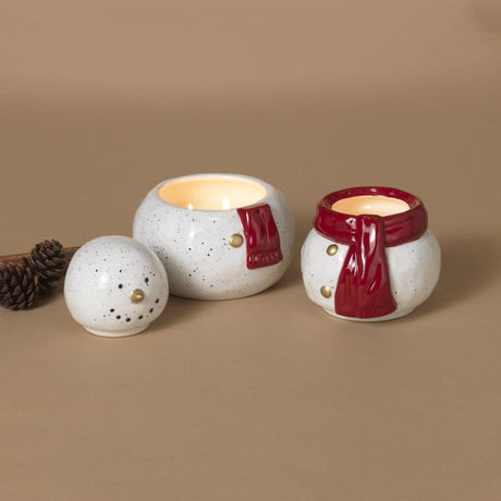 Gerson White/Red Snowman Christmas Scented Wax Candle 8 in., Pack of 6