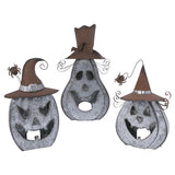 Gerson 18 in. Halloween Pumpkin Luminary Halloween Decor, Pack of 3