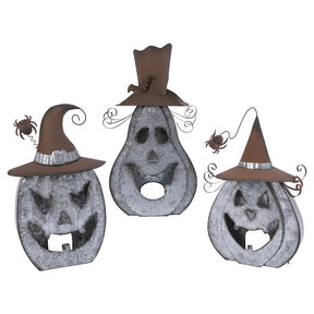 Gerson 18 in. Halloween Pumpkin Luminary Halloween Decor, Pack of 3