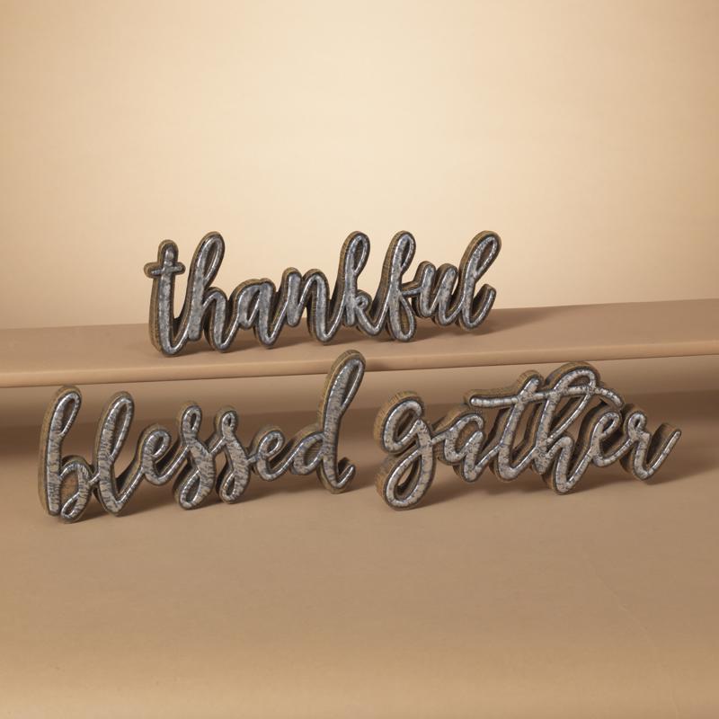 Gerson 11 in. Tabletop Sign Fall Decor, Pack of 6