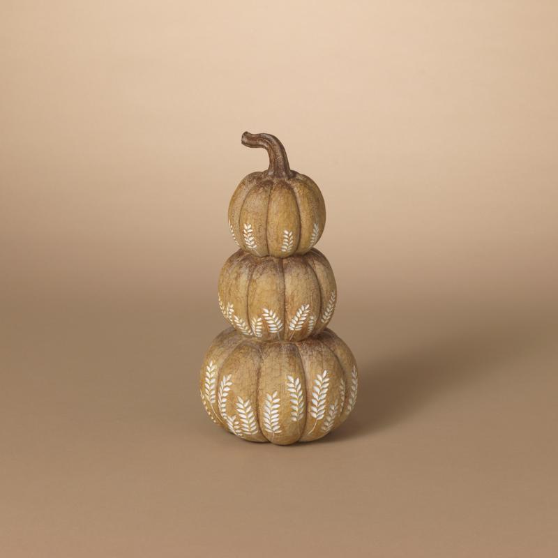 Gerson 11 in. Harvest Stacking Pumpkins Fall Decor, Pack of 4