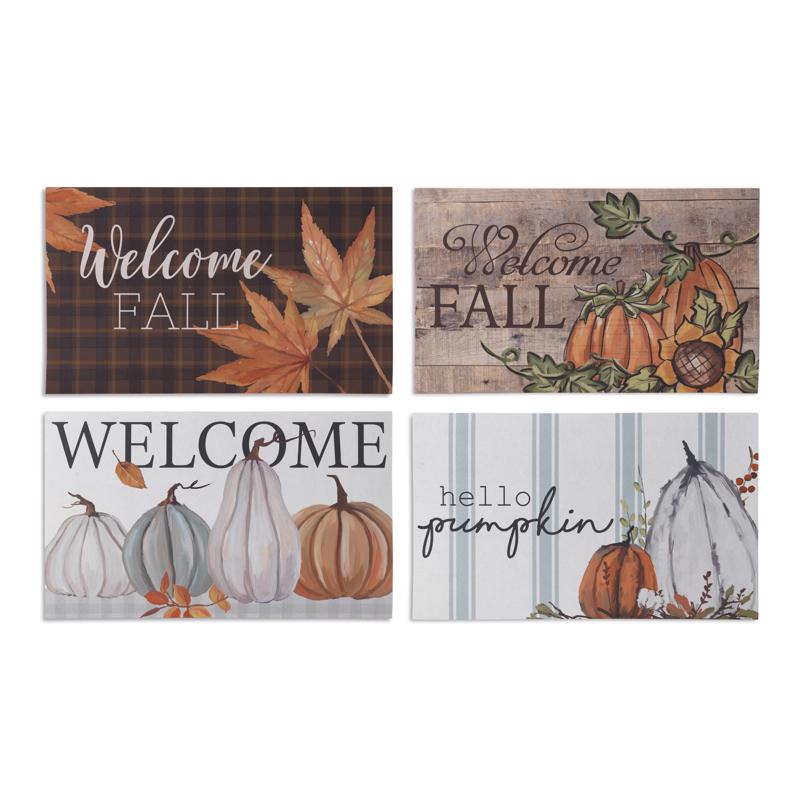 Gerson 30 in. Harvest Doormat Fall Decor, Pack of 12