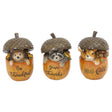 Gerson 5 in. Harvest Forest Critters in Acorns Fall Decor, Pack of 12