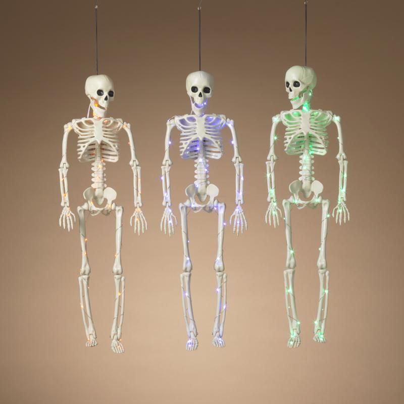 Gerson 24 in. Skeletons Halloween Decor, Pack of 6