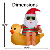 Gemmy Airblown LED Santa Sitting in Duck 5 ft. Inflatable