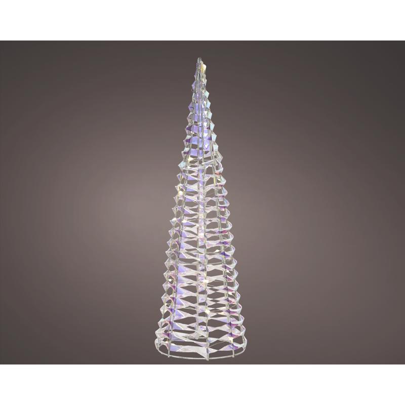 Lumineo LED Iridescent Cone tree Table Decor 3 ft., Pack of 6