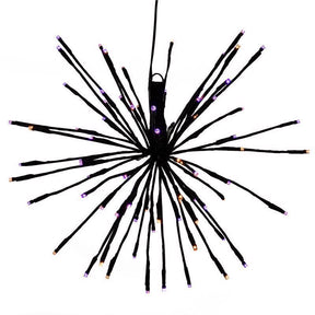 Celebrations Orange/Purple 16 in. LED Starlight Burst Halloween Decor, Pack of 6