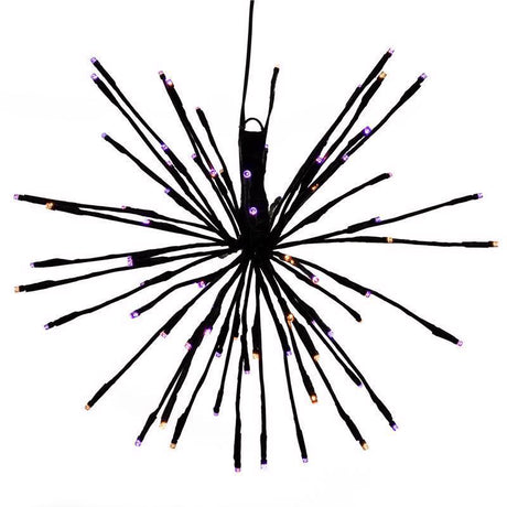Celebrations Orange/Purple 16 in. LED Starlight Burst Halloween Decor, Pack of 6