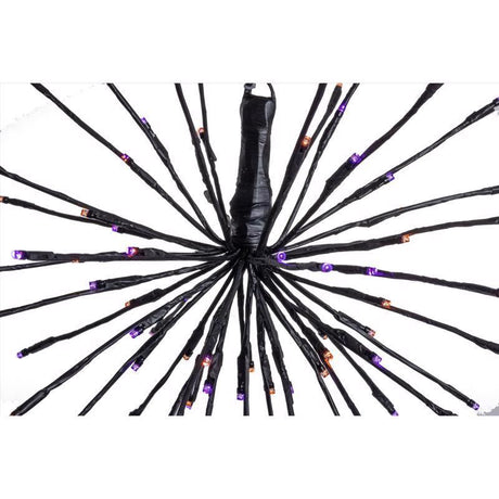 Celebrations Orange/Purple 16 in. LED Starlight Burst Halloween Decor, Pack of 6
