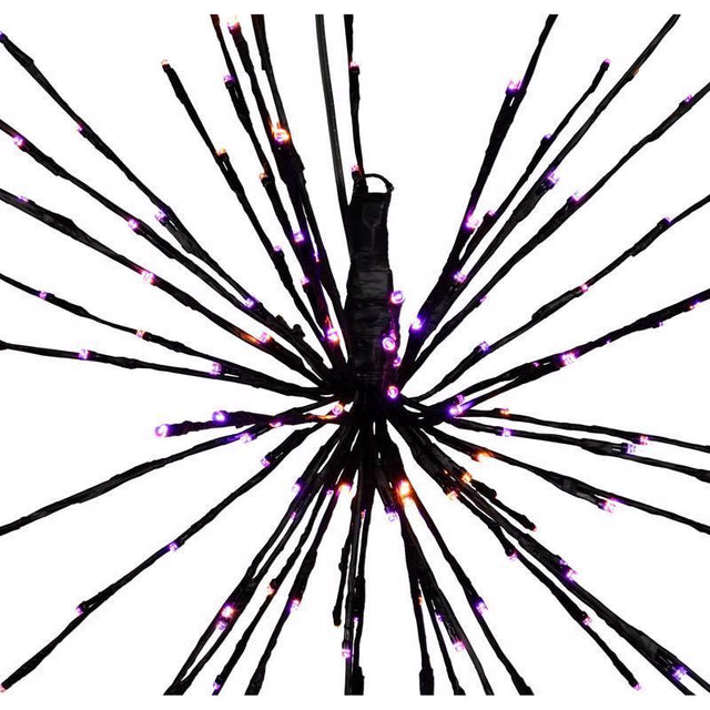 Celebrations Orange/Purple 24 in. LED Prelit Starlight Burst Halloween Decor, Pack of 6