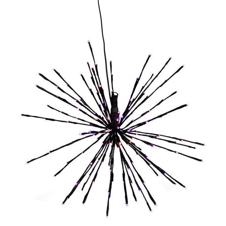 Celebrations Orange/Purple 24 in. LED Prelit Starlight Burst Halloween Decor, Pack of 6