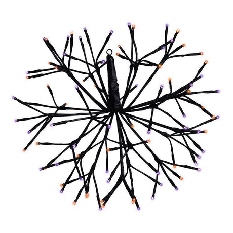 Celebrations Orange/Purple 16 in. LED Prelit Shimmering Sphere 3D Halloween Decor, Pack of 6
