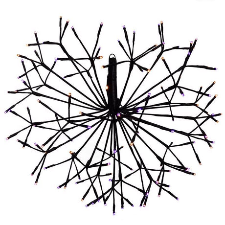 Celebrations Orange/Purple 20 in. LED Prelit Shimmering Sphere Halloween Decor