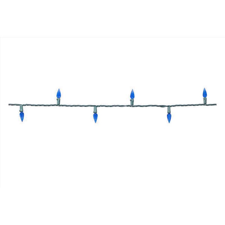 Celebrations Classic LED C6 Blue 100 ct String Christmas Lights 24.75 ft.