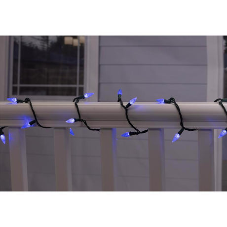 Celebrations Classic LED C6 Blue 100 ct String Christmas Lights 24.75 ft.