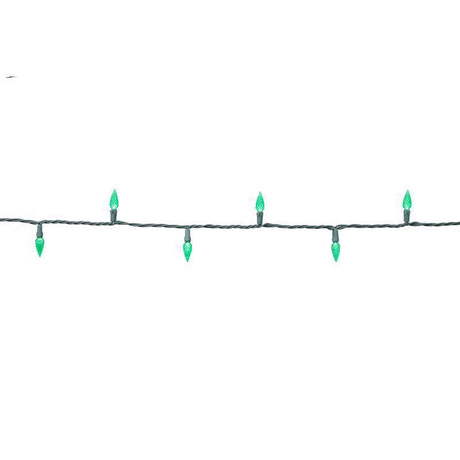 Celebrations Classic LED C6 Green 100 ct String Christmas Lights 24.75 ft.