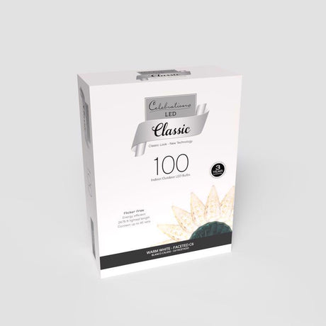 Celebrations Classic LED C6 Warm White 100 ct String Christmas Lights 24.75 ft.