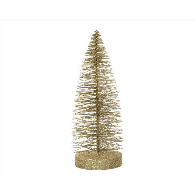 Decoris Gold Brush Mini Tree Table Decor 12 in., Pack of 12