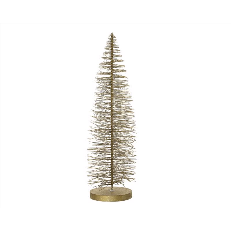 Decoris Gold Brush Mini Tree Table Decor 20 in., Pack of 12