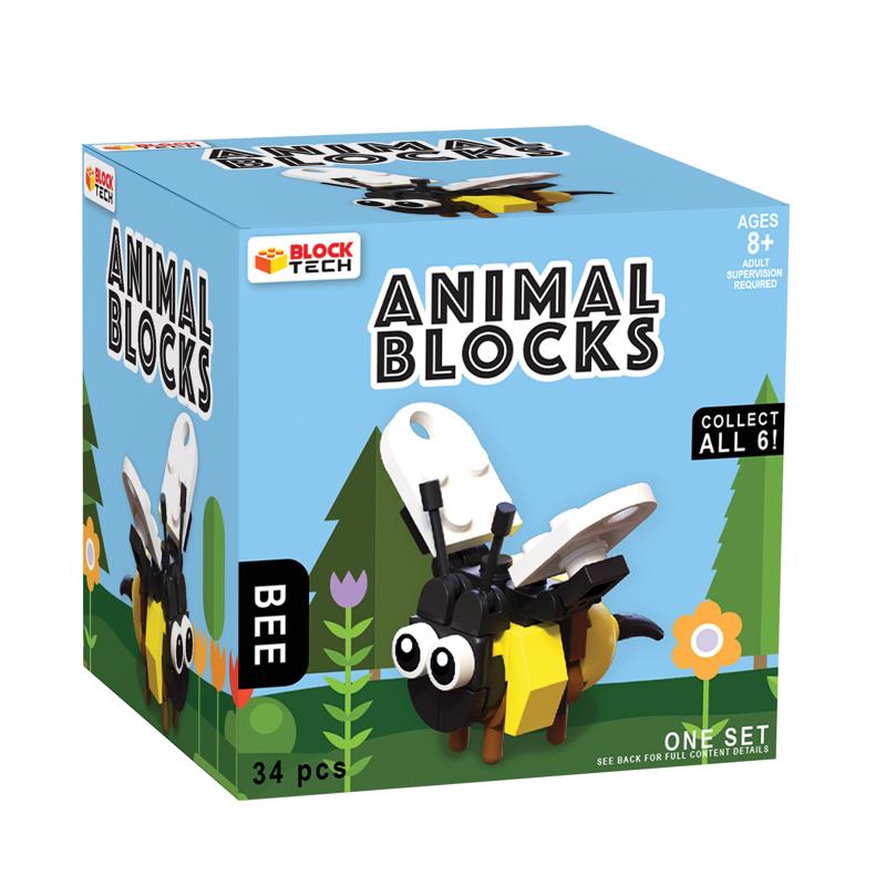 Block Tech Animal Puzzle Blocks Assorted, Pack of 24