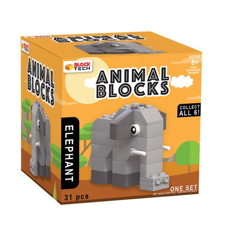 Block Tech Animal Puzzle Blocks Assorted, Pack of 24