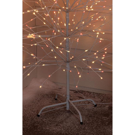 Celebrations LED Red/White Light Birch Tree 6.5 ft. Yard Decor