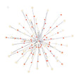 Celebrations LED Red/White Starlight Burst Deluxe 24 in. Hanging Decor