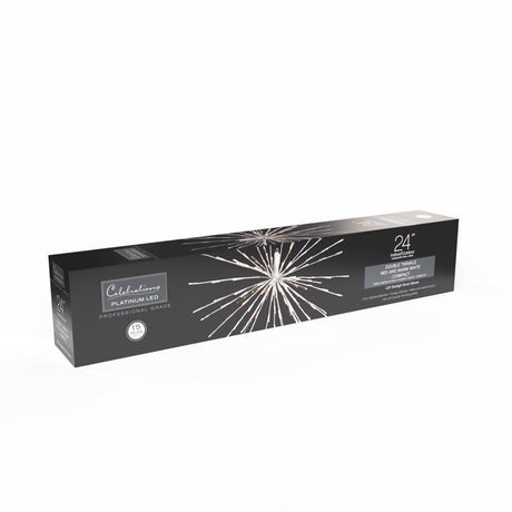 Celebrations LED Red/White Starlight Burst Deluxe 24 in. Hanging Decor