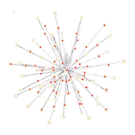 Celebrations LED Red/White Starlight Burst Deluxe 16 in. Hanging Decor