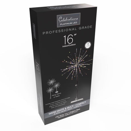 Celebrations LED Multi 3 in1 Radiant Blast 16 in. Pathway Decor