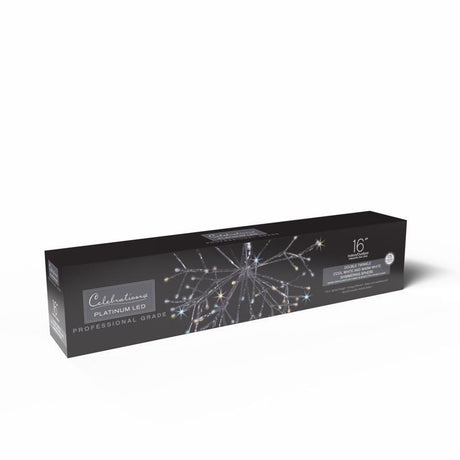 Celebrations LED Cool White Shimmering Sphere 16 in. Hanging Decor