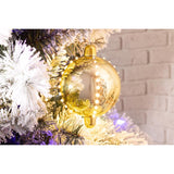 Celebrations LED Gold Snow Fall Ornament 4 in. Hanging Decor