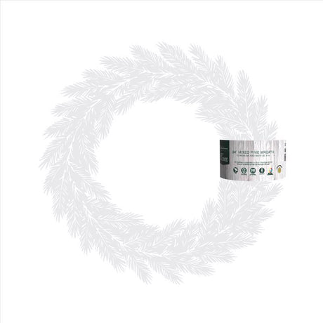 Celebrations LED Prelit Multicolored/Warm White Mixed Pine Wreath