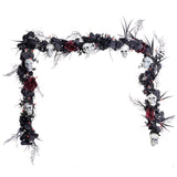 Celebrations Red 50 ct 9 ft. LED Skull Garland Halloween Decor