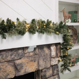 Celebrations 9 ft. L LED Prelit Multicolored Mixed Pine Garland