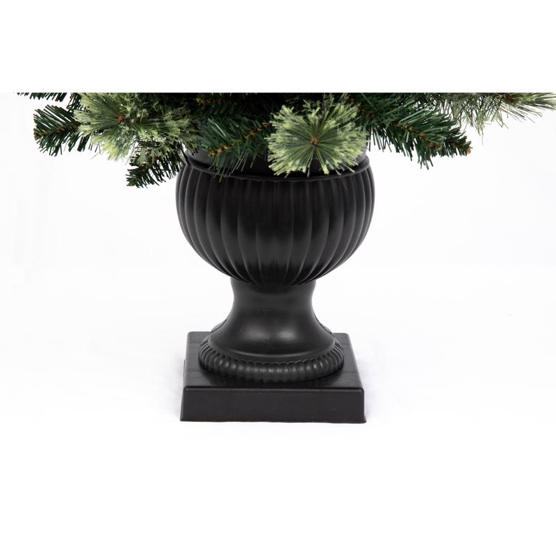 Celebrations 2 ft. Full LED 35 ct Twig Pine Bow Color Changing Porch Bush