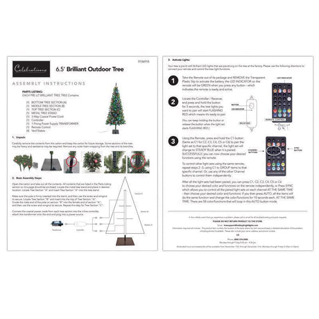 Celebrations 7 ft. Full LED 270 ct Brilliant Color Changing Christmas Tree